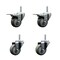 Service Caster 3 Inch Gray Polyurethane Swivel 34 Inch Threaded Stem Caster Set 2 Total Lock Brakes SCC-TSTTL20S314-PPUB-34212-2-S-2 - alternate 1